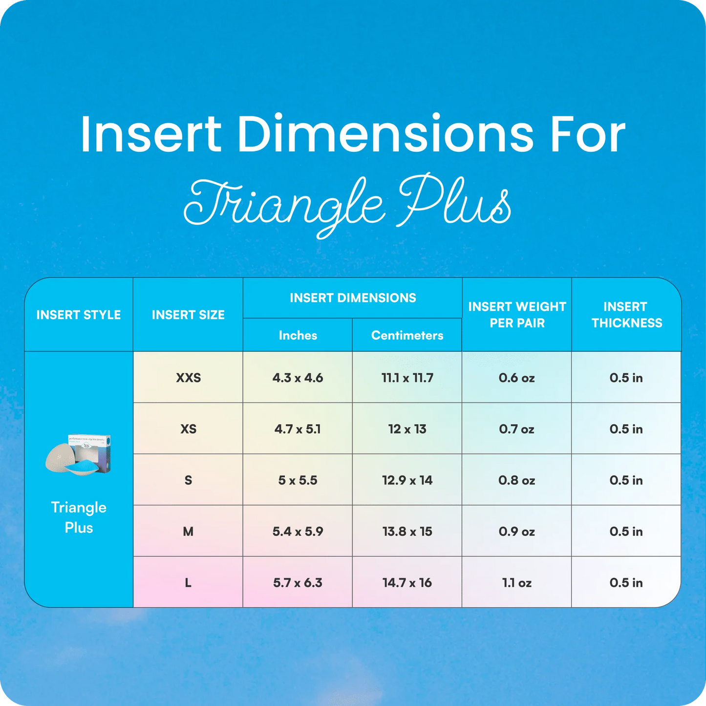 Triangle Plus Bra Inserts Latte