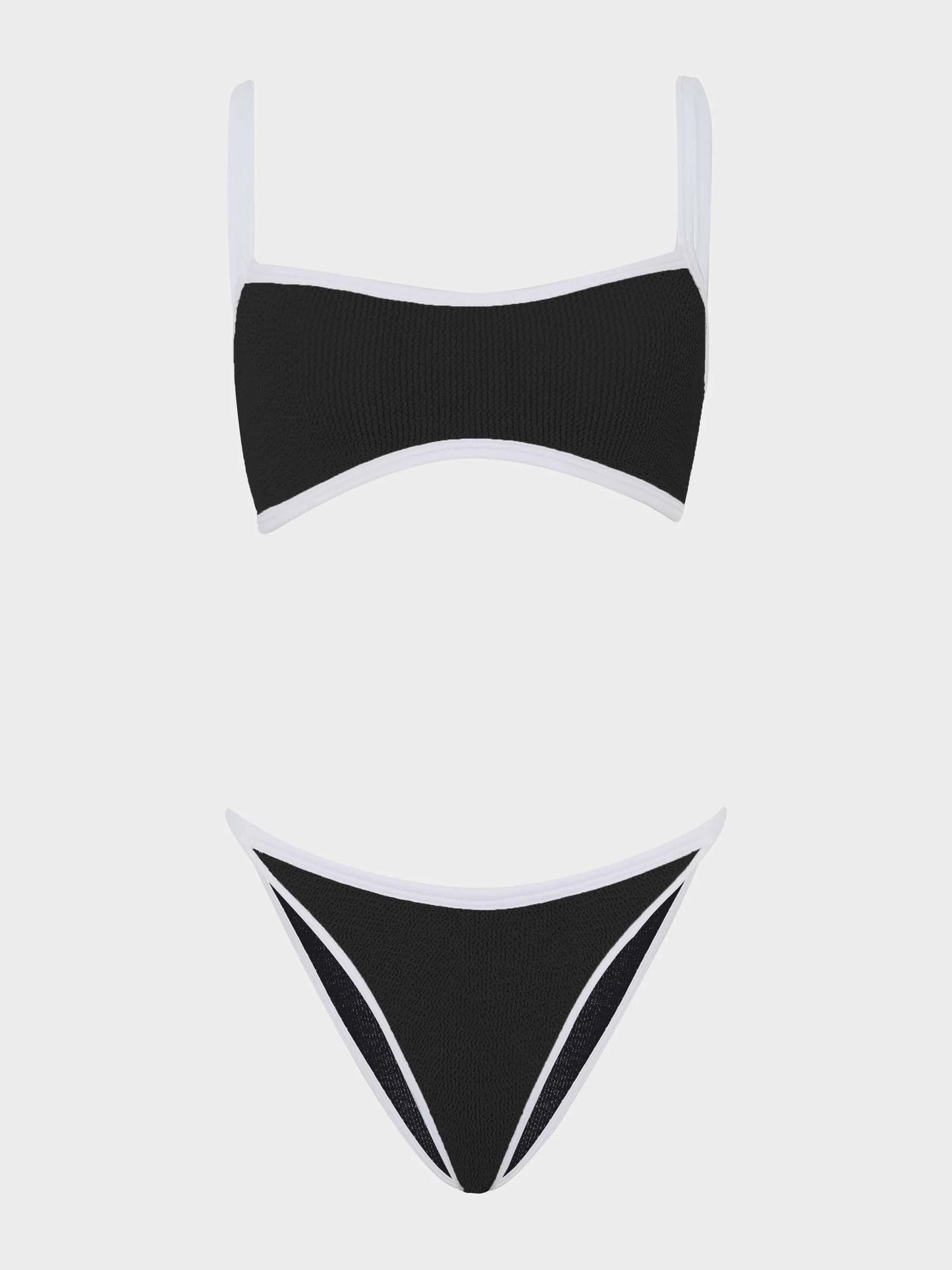Tyler Bikini Black/White in black — view 7 | Belle Mar Swim