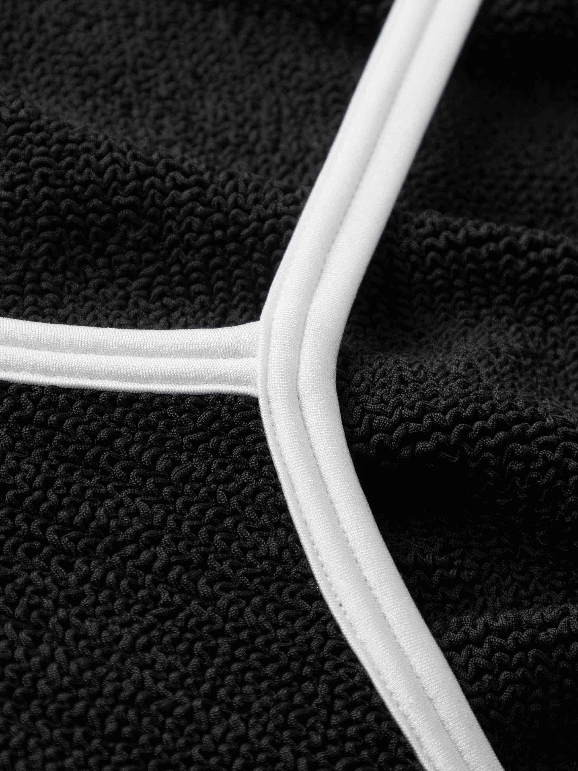 Tyler Bikini Black/White in black — alternate view | Belle Mar Swim