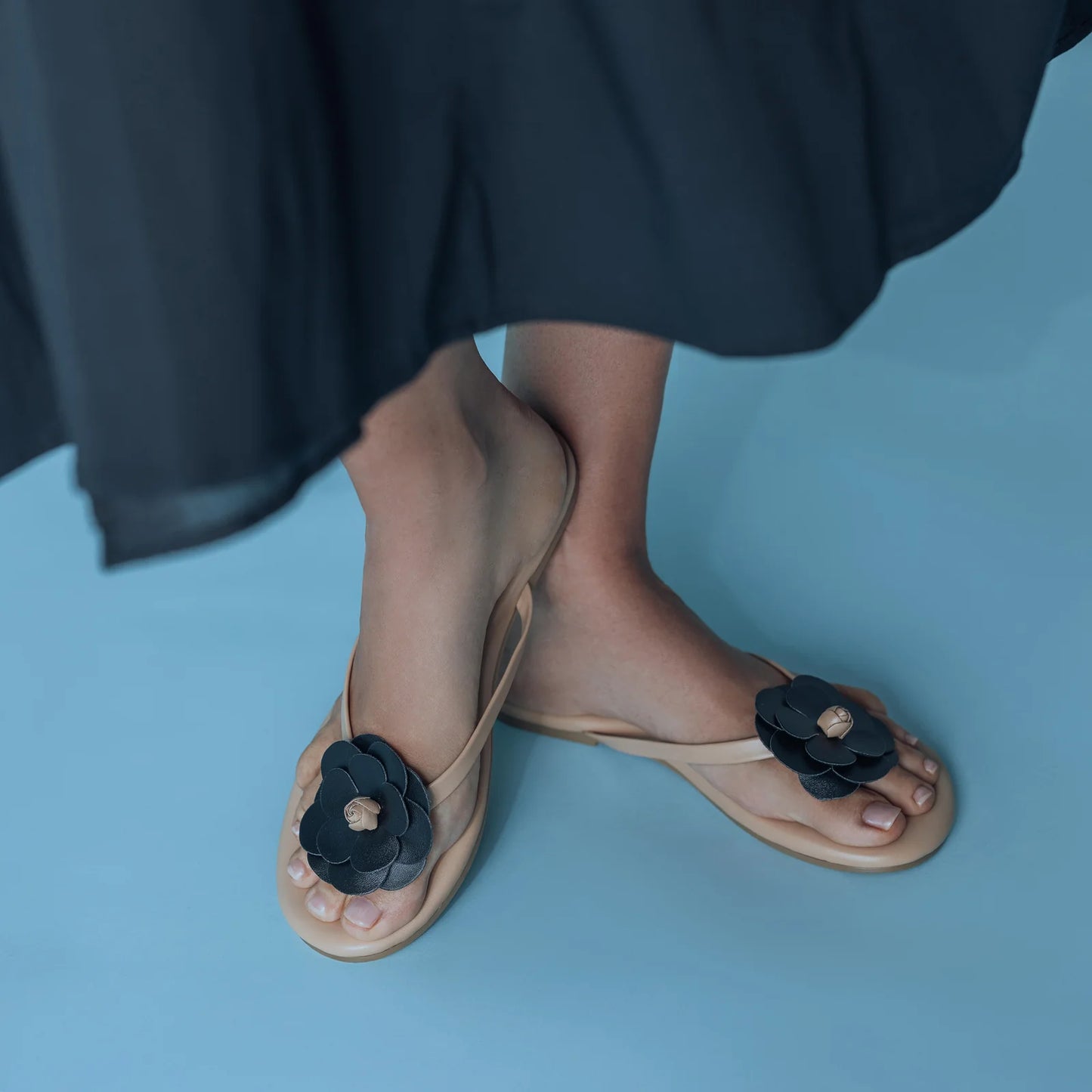 Valentina Sandal Tan & Black