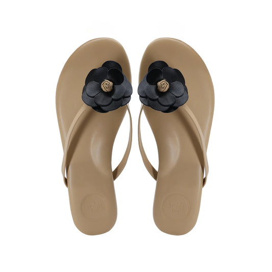 Valentina Sandal Tan & Black