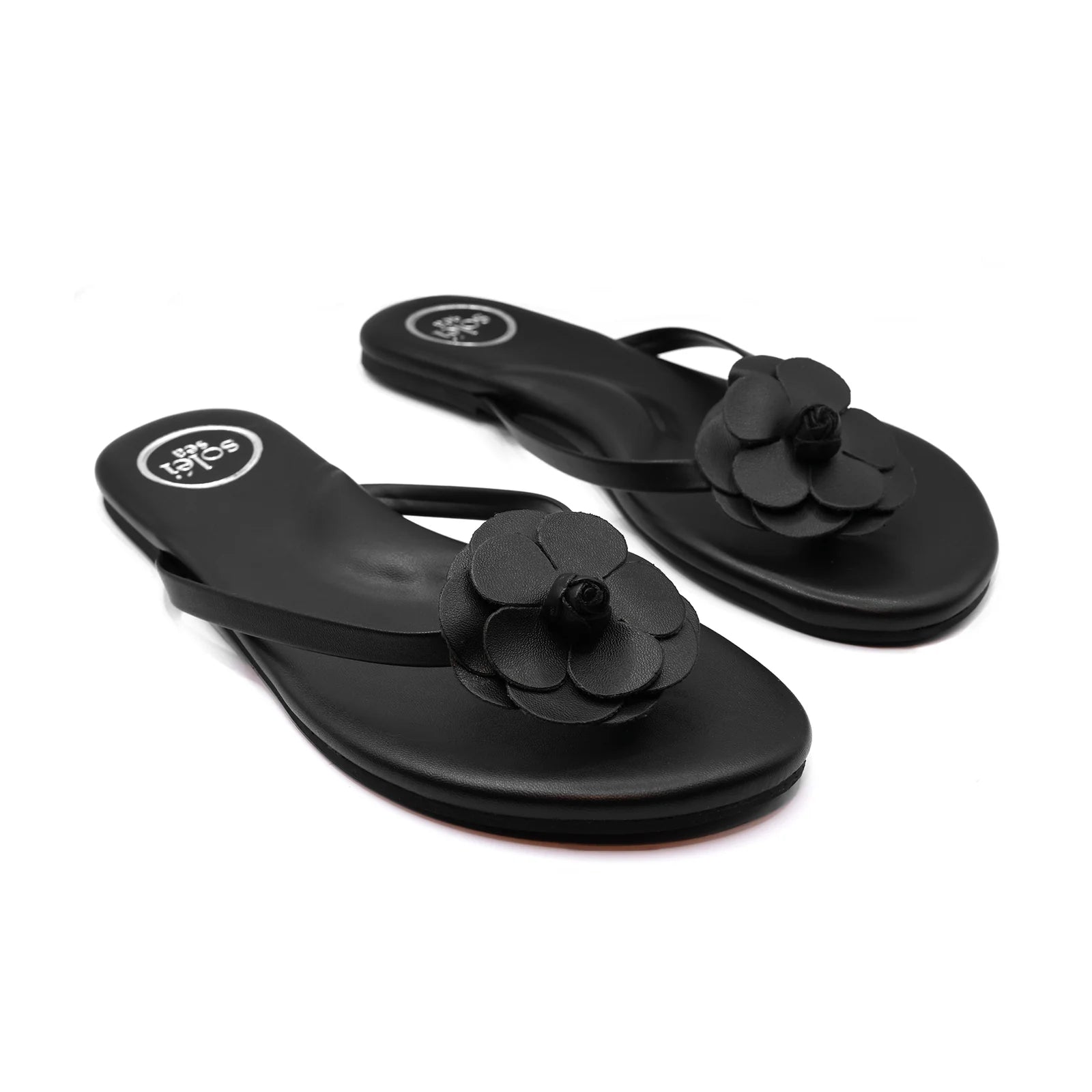 Valentina Sandal Black in black — view 7 | Belle Mar Swim