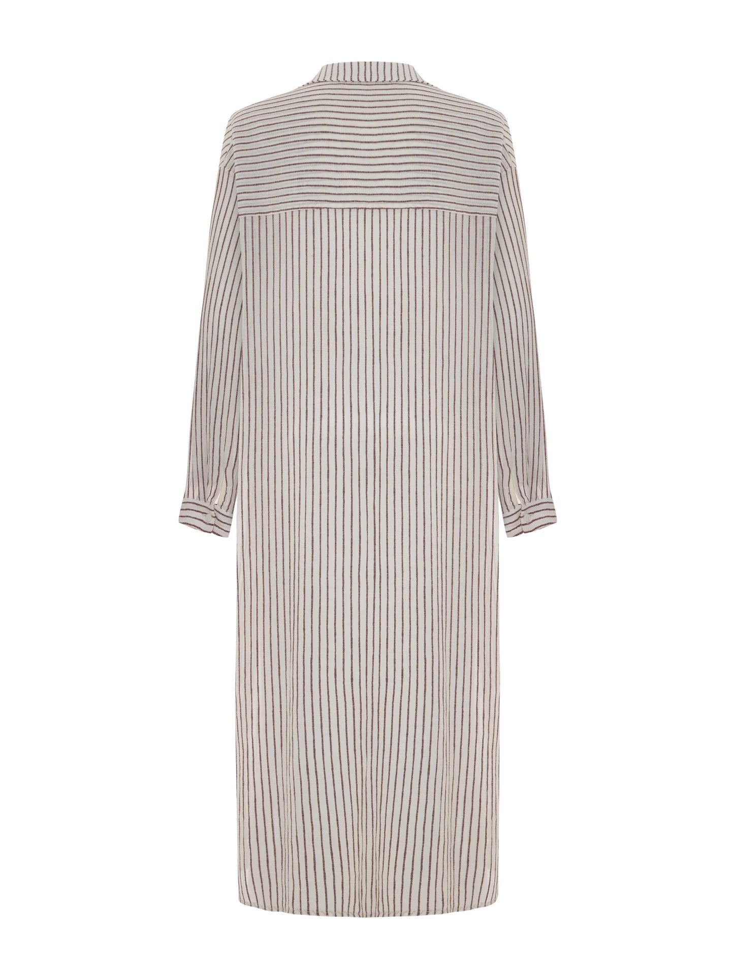 Voyage Shirt Dress Burgundy Stripe