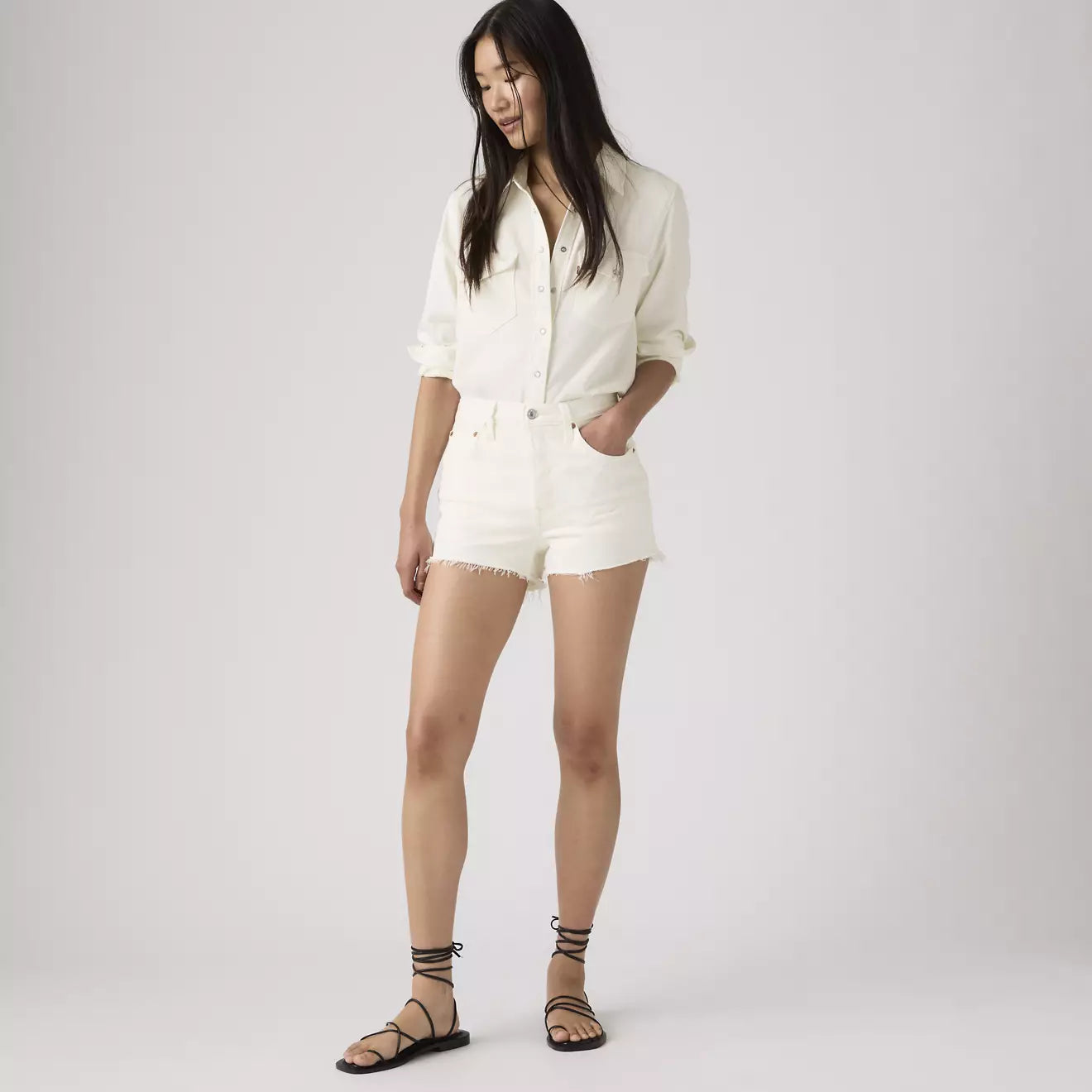 501 Original Short Disco Nights White
