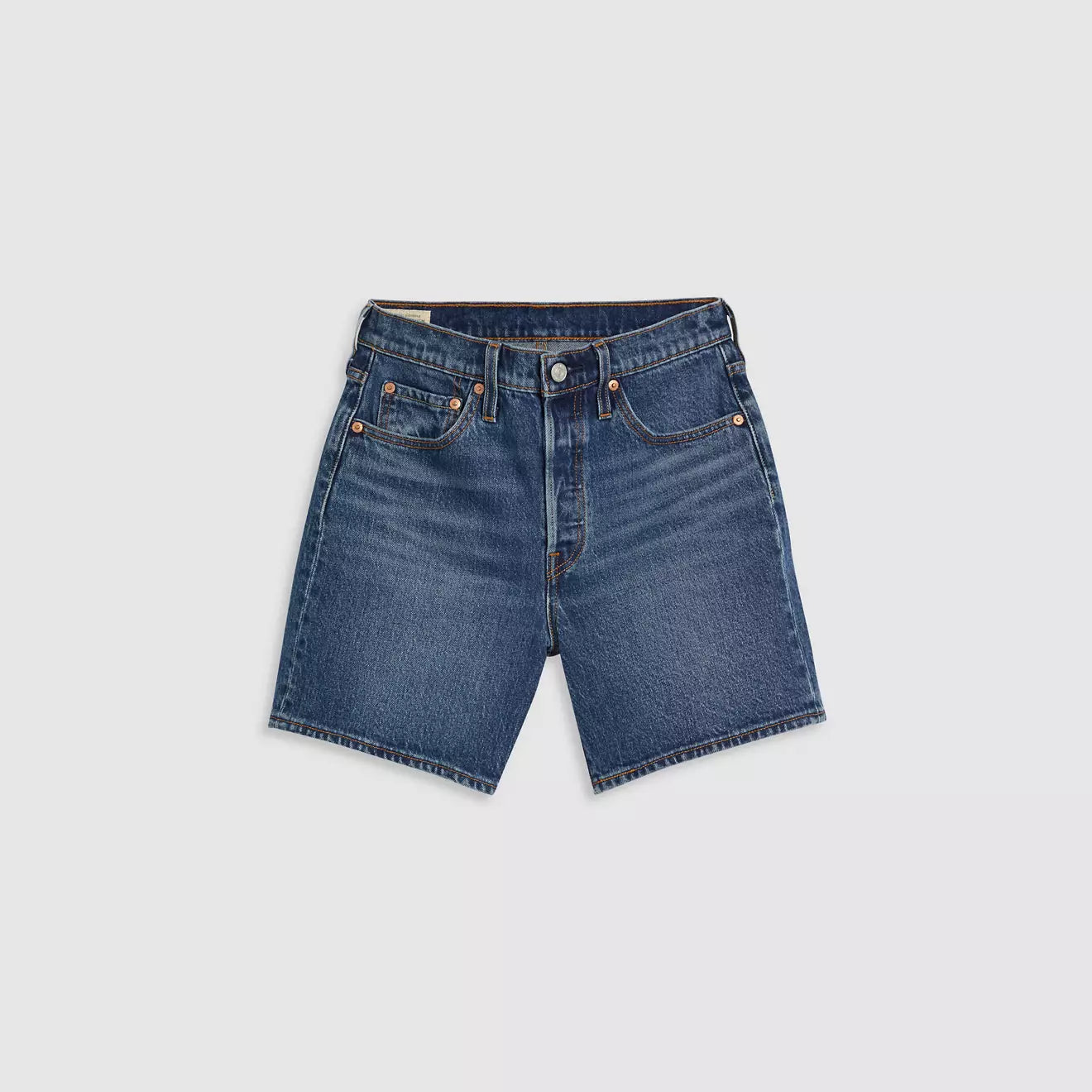 501 Mid Thigh Short Broken Midnight Dark Wash