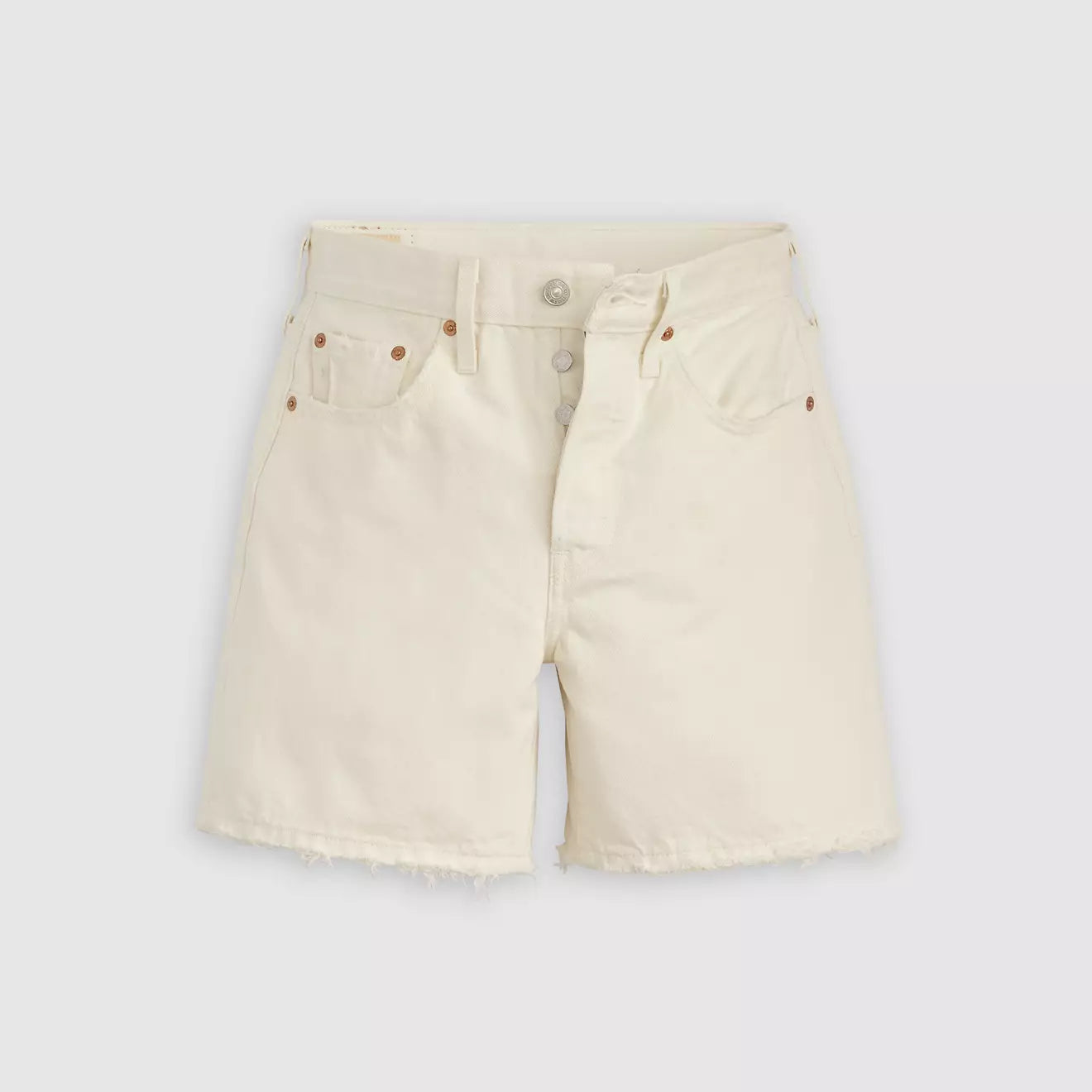 501 Mid Thigh Short Ecru Booper White