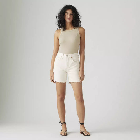 501 Mid Thigh Short Ecru Booper White