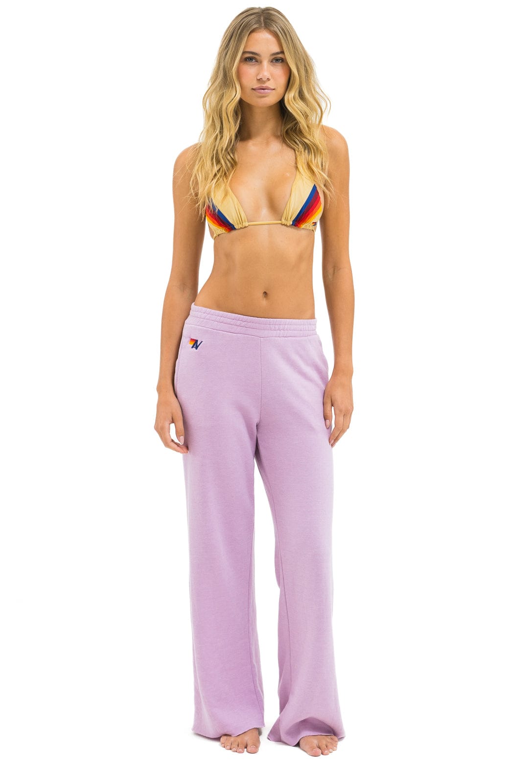 Wide Leg Pocket Sweatpant Mauve front