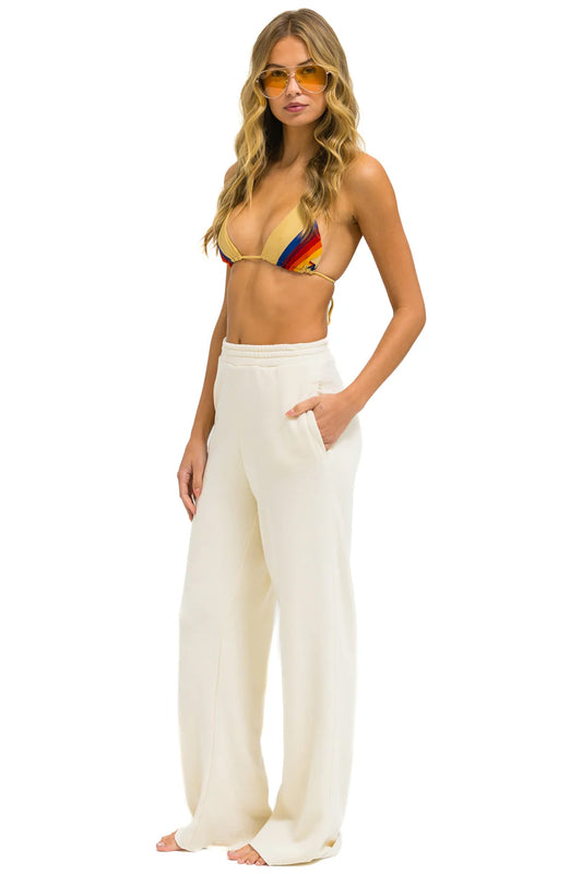 Wide Leg Pocket Sweatpants Vintage White