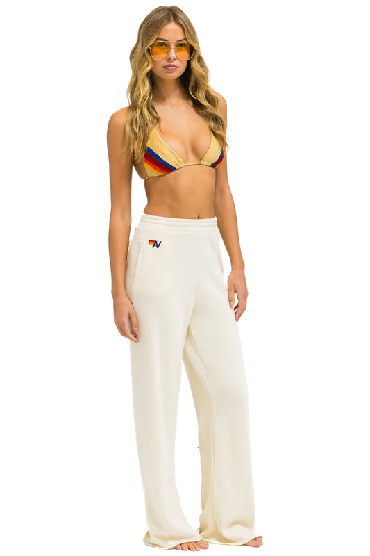 Wide Leg Pocket Sweatpants Vintage White
