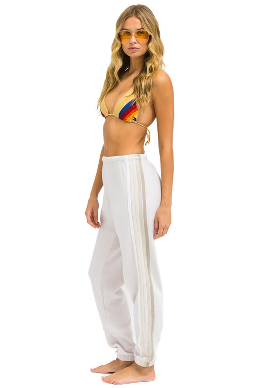 5 Stripe Sweatpants Dove/White/Grey