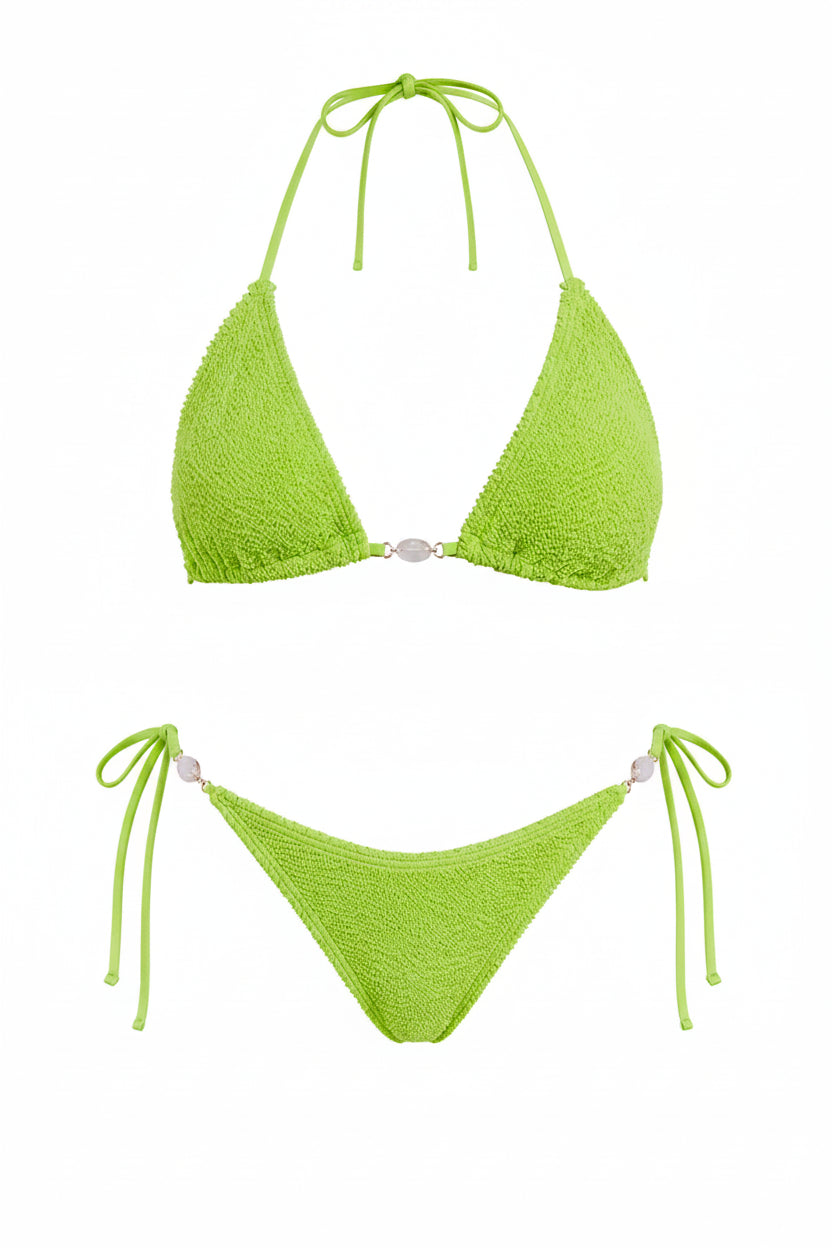 Alexandria Stone Strings Top Key Lime