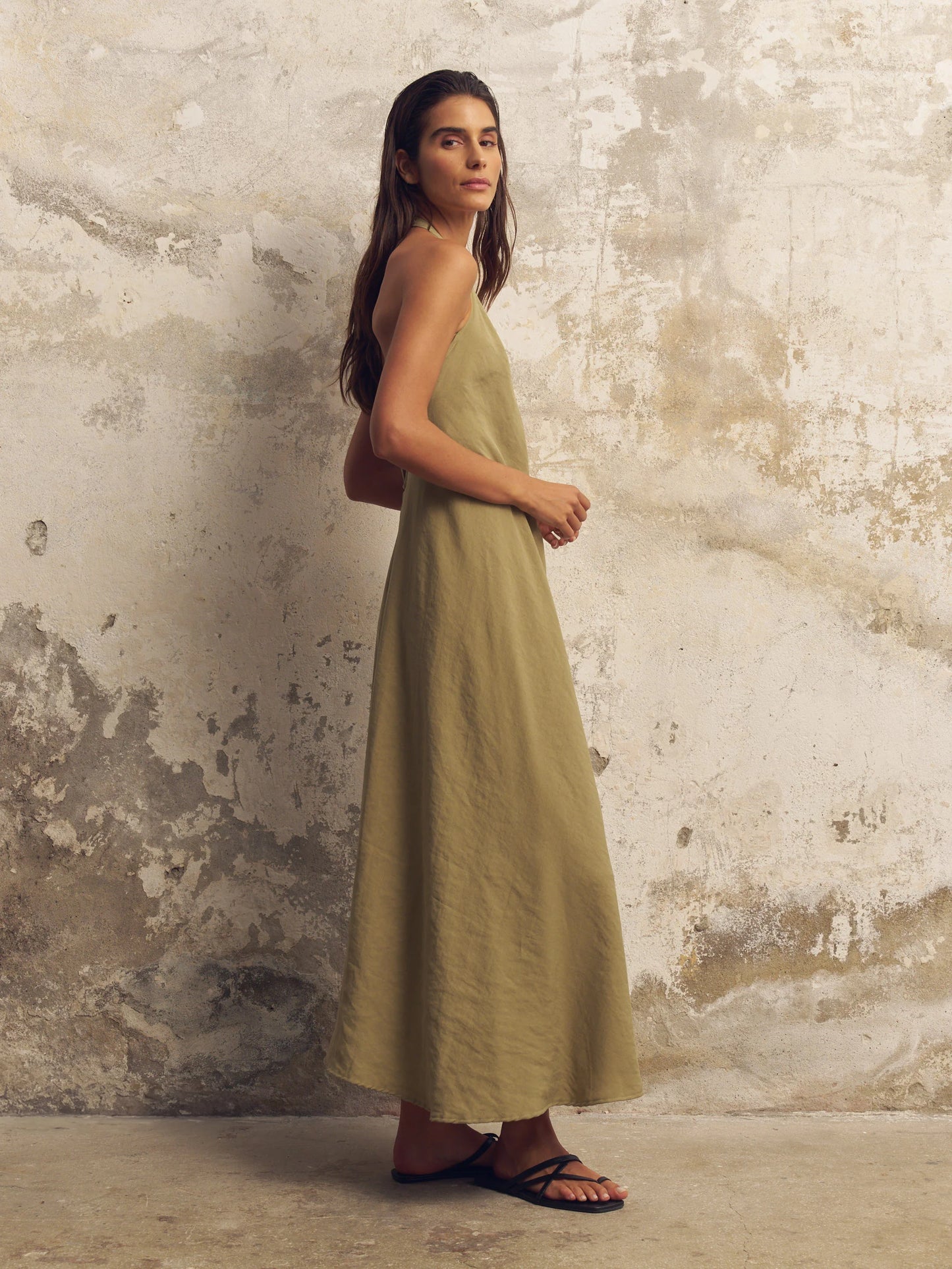 Zoe Maxi Dress Khaki Green