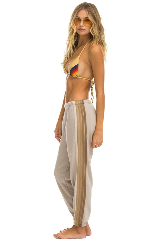 5 Stripe Sweatpants Sand/Tan