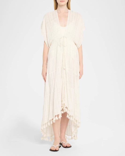 Addaline Metallic Striped Caftan