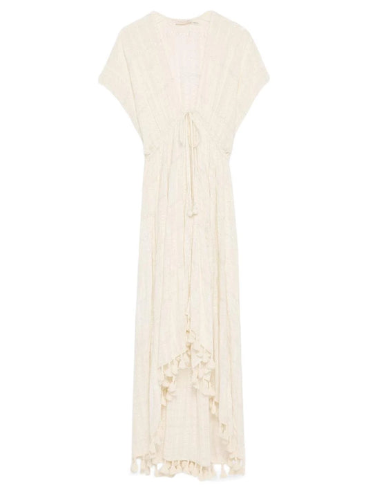 Addaline Metallic Striped Caftan