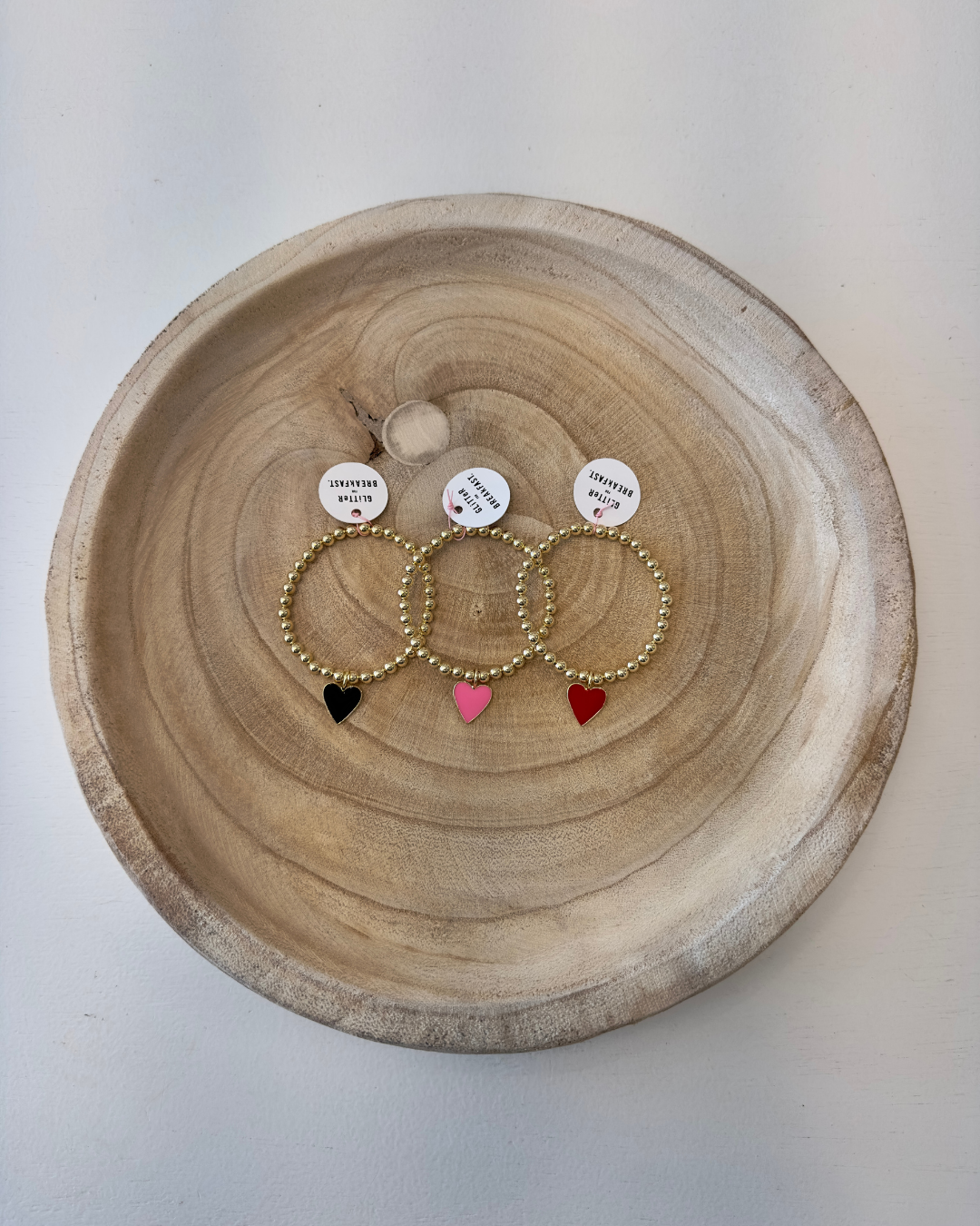 Large Enamel Heart Bracelet