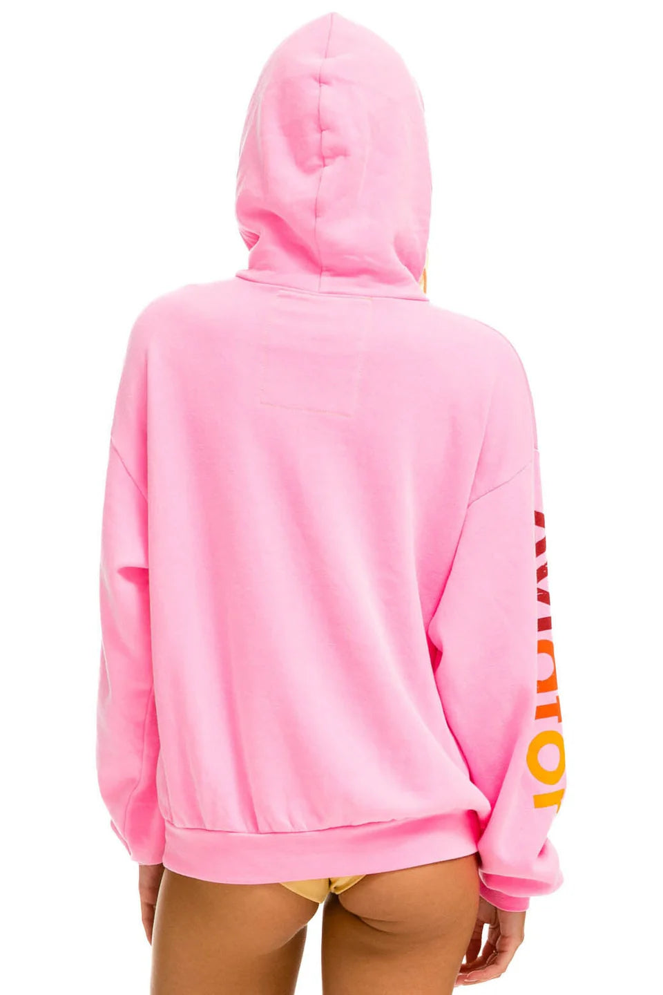 Aviator Nation Relaxed Pullover Hoodie Neon Pink