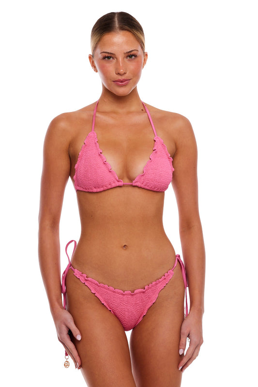 Malta Scalloped Strings Mid Bottom Pink Punch
