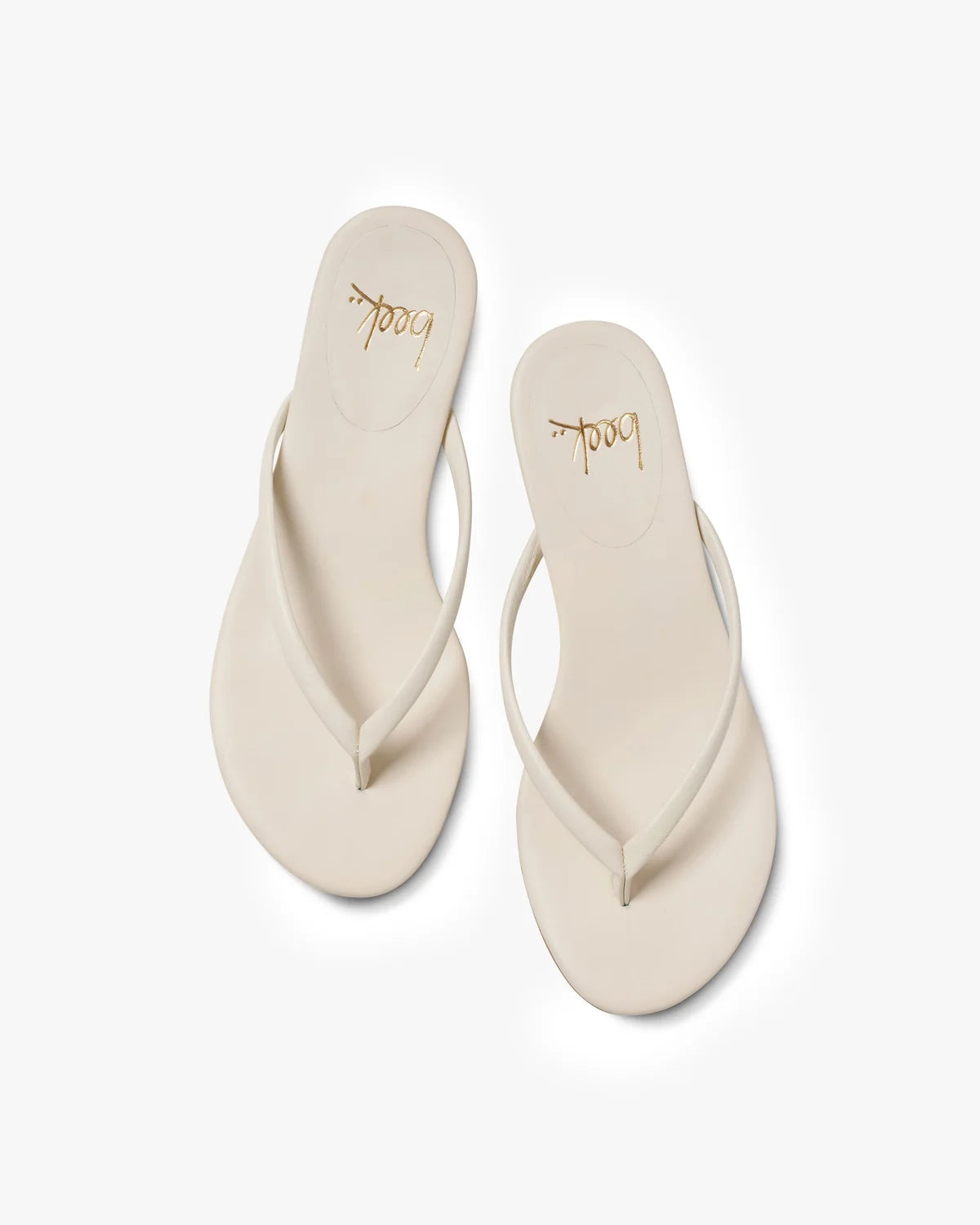 Corella Leather Kitten Heel Thong Sandal Vanilla