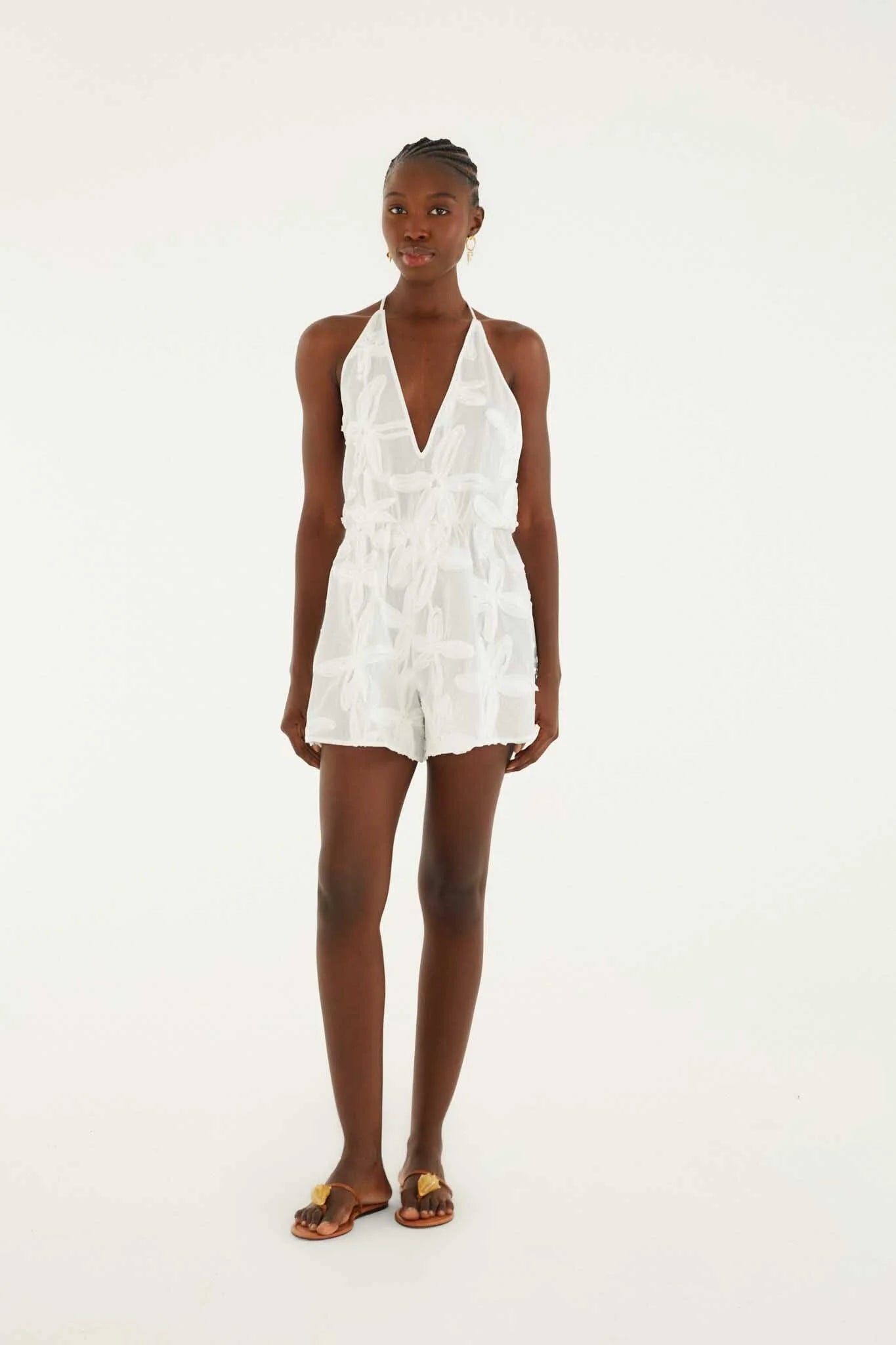 Romper with Embroidery Coast Shell