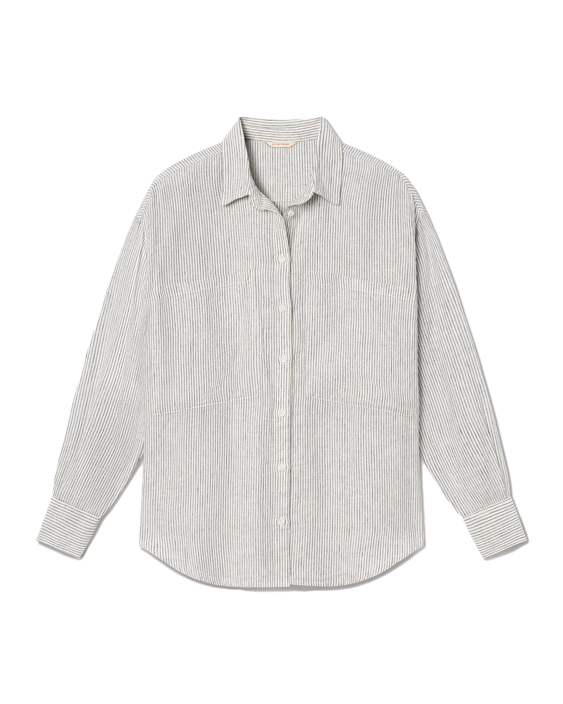 Left On Friday Getaway Button Down Coastal Stripe Varsity/Coconut, alternate view
