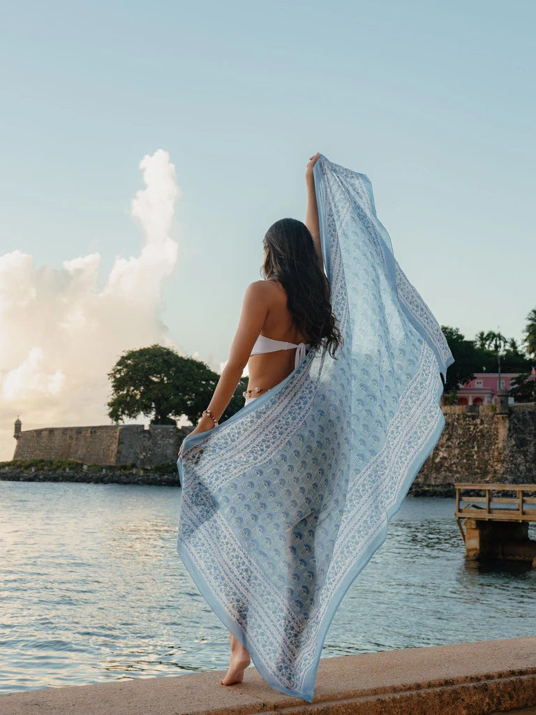 Guava Lane Long Sarong Sea Mist