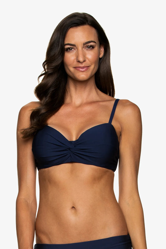D/DD Cup Twist Underwire Bra Navy