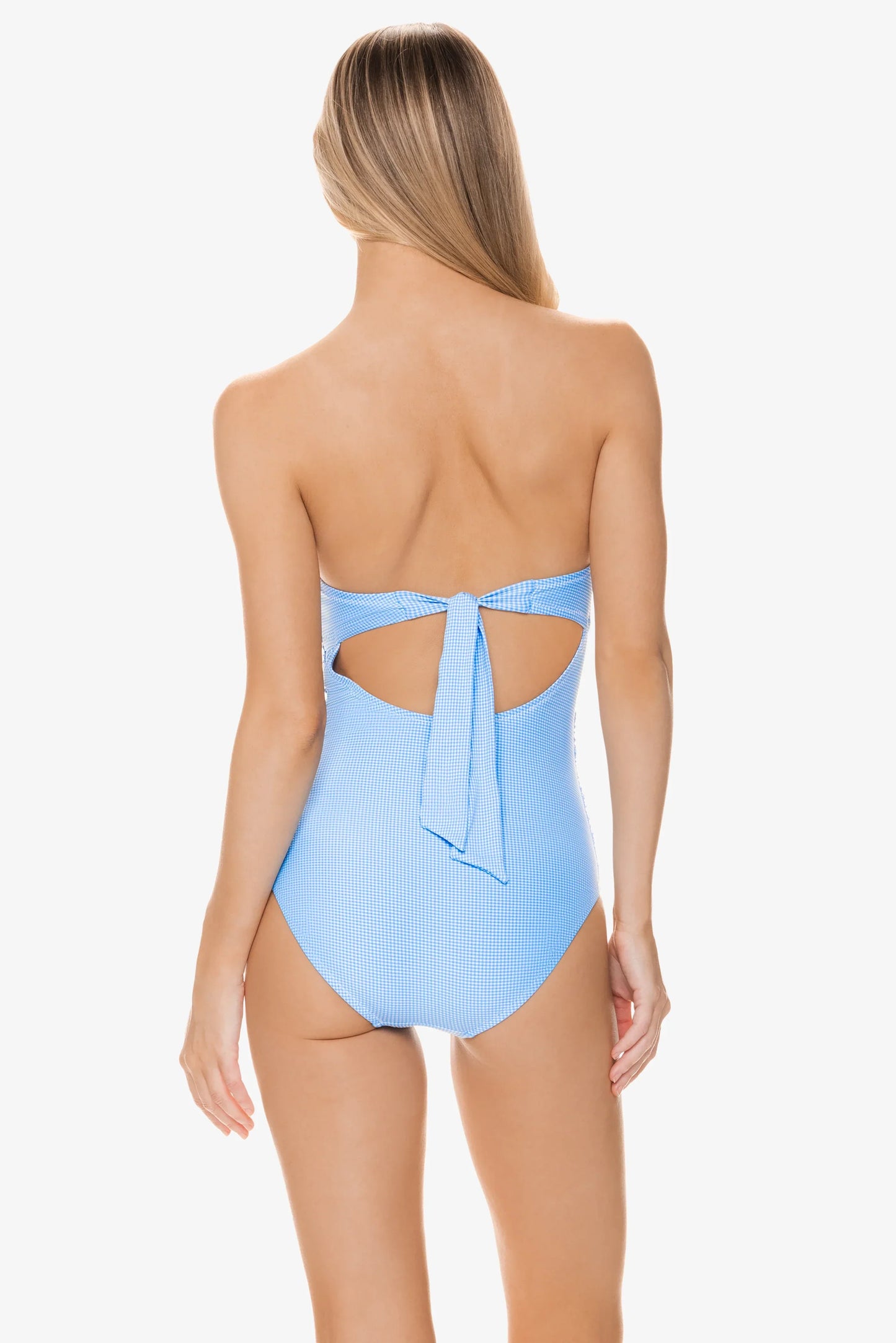 Classic Bandeau One Piece Peri Gingham