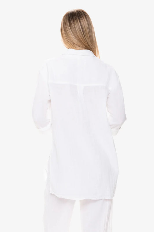 Island Button Down Shirt White