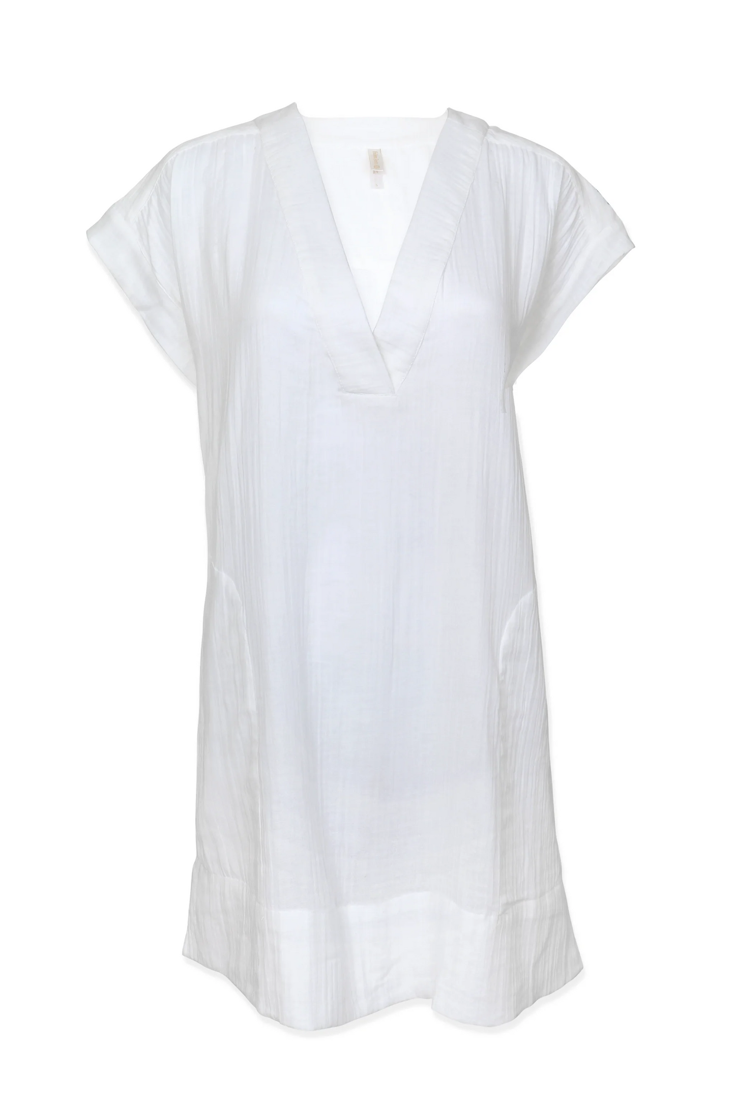 Island V-Neck Dress White