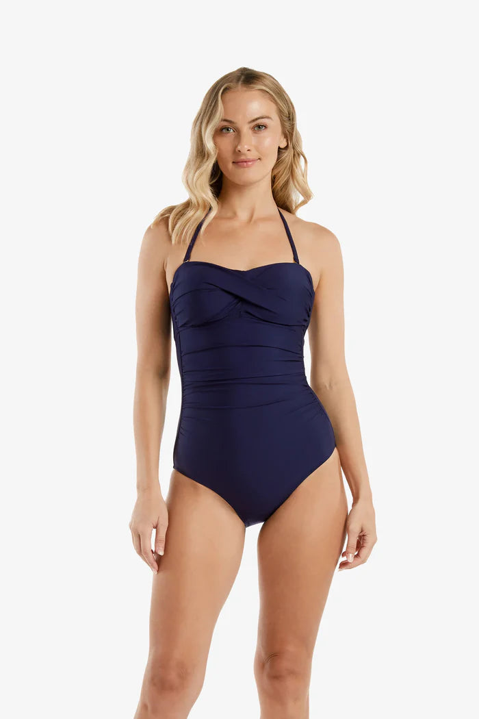 Twist Bandeau One-Piece Navy