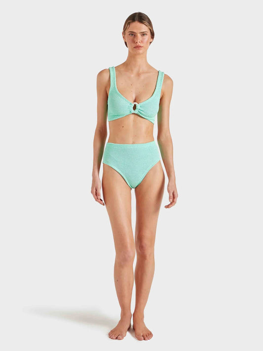 Nadine With Pearly Hoop Bikini Metallic Mint