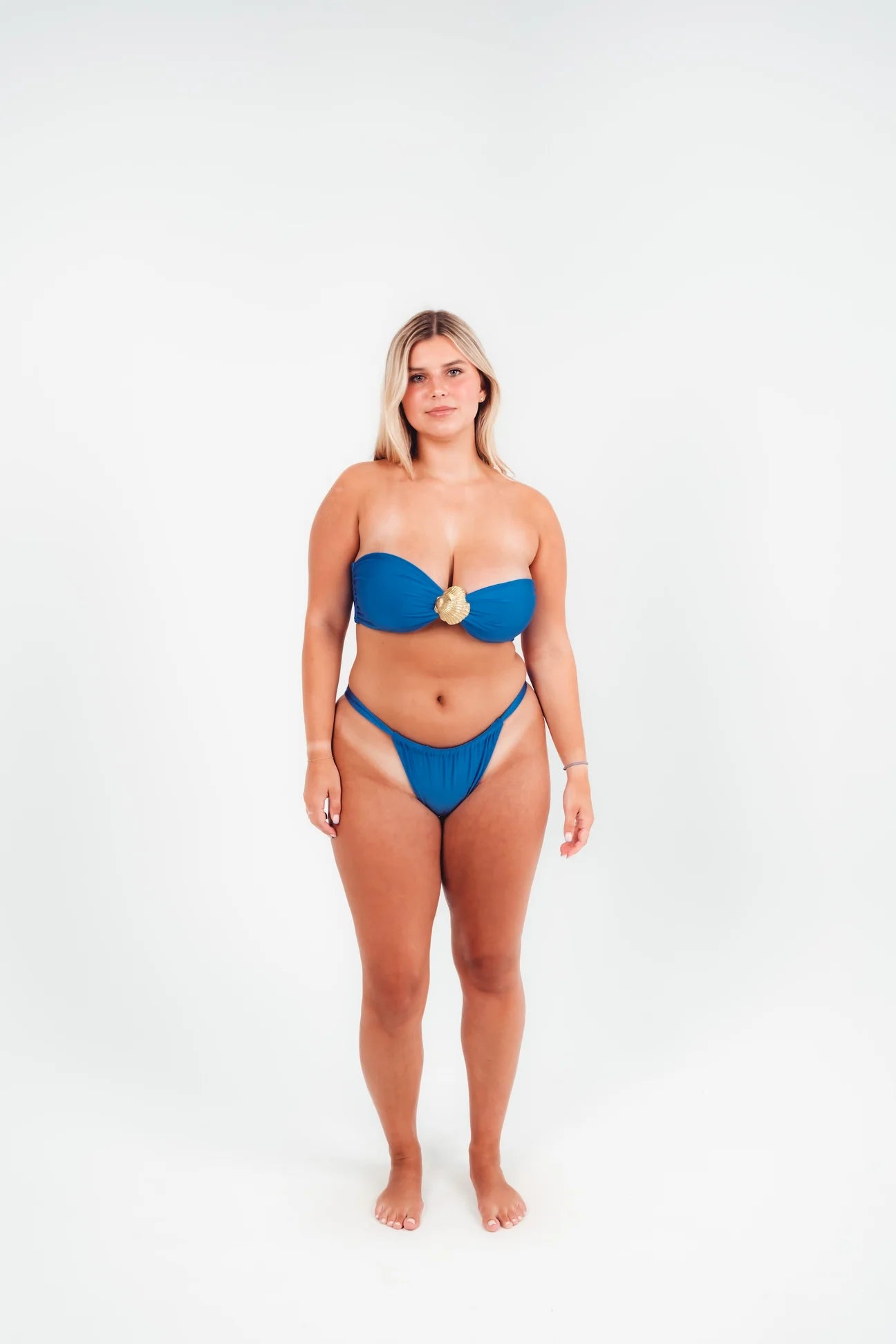 Mare Bandeau Bikini Top in Sapphire