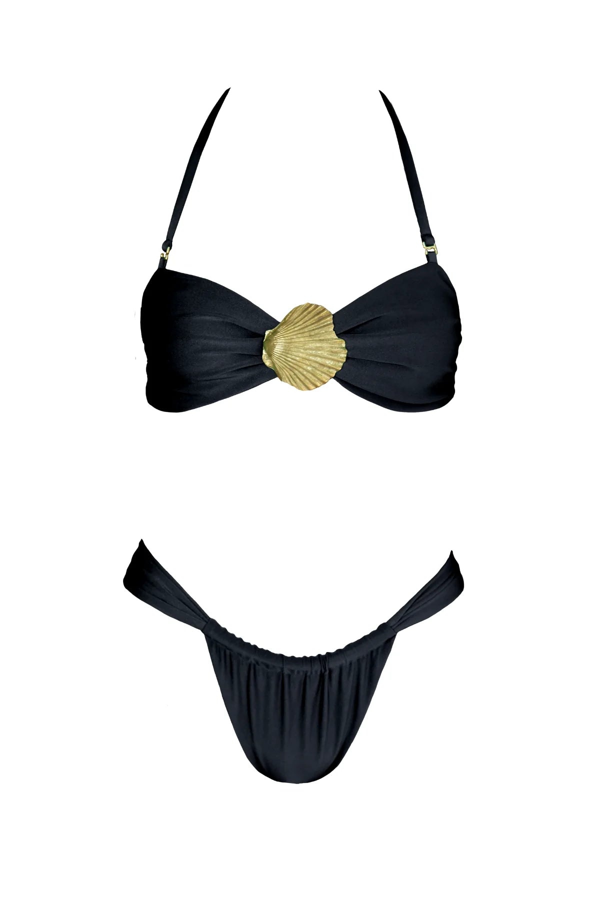 Mare Bandeau Bikini Top in Onyx