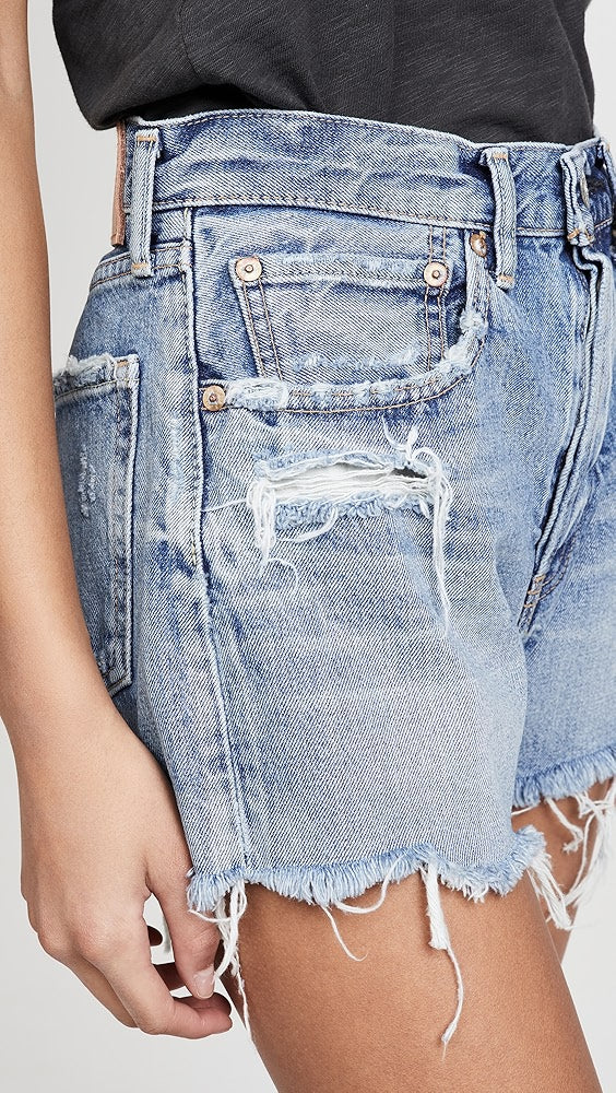 Moussy Vintage Chester Denim Shorts in Blue