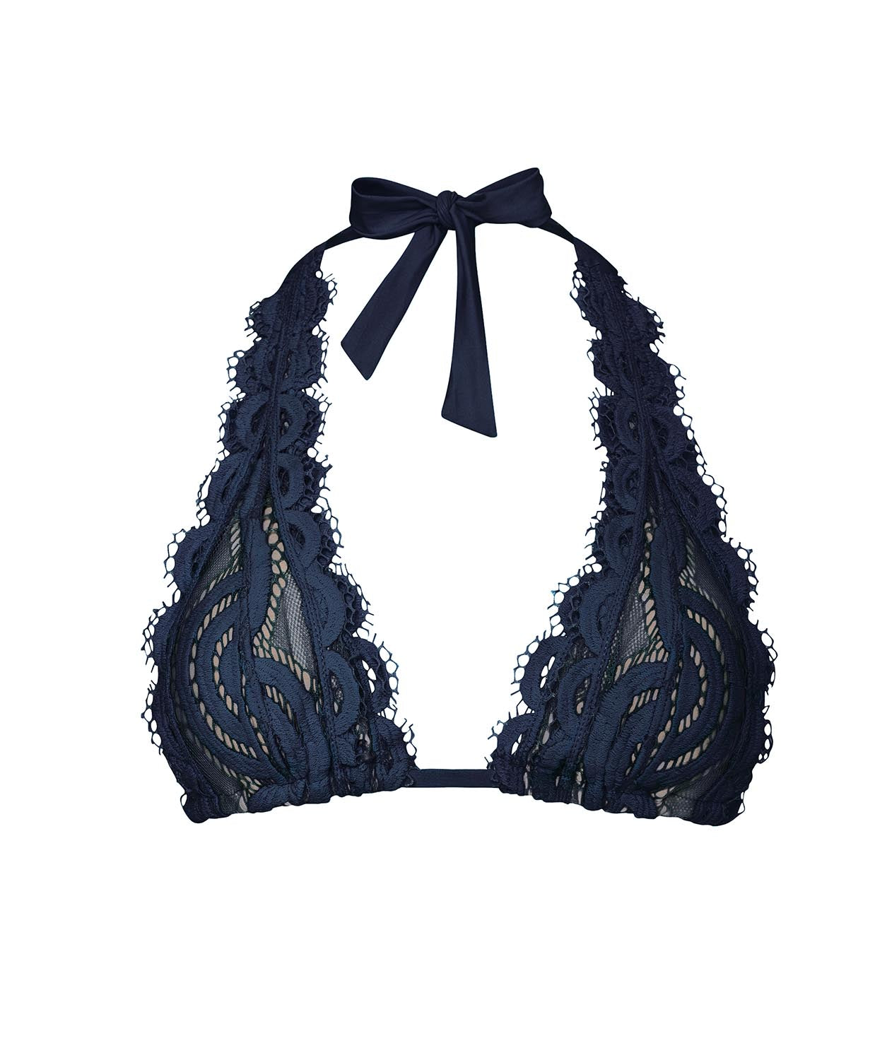 Pacific Lace Halter Bikini Top