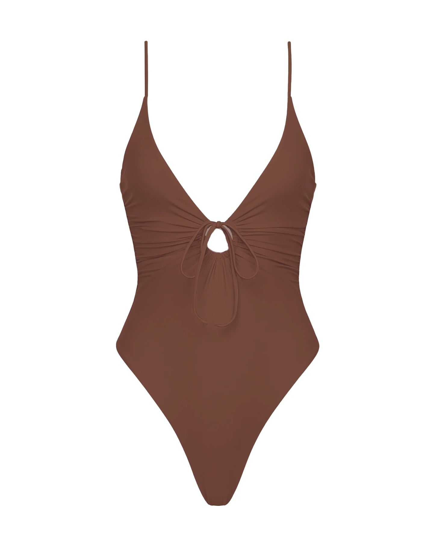 Piper One Piece Classic Cafe in brown — view 7 | Belle Mar Swim