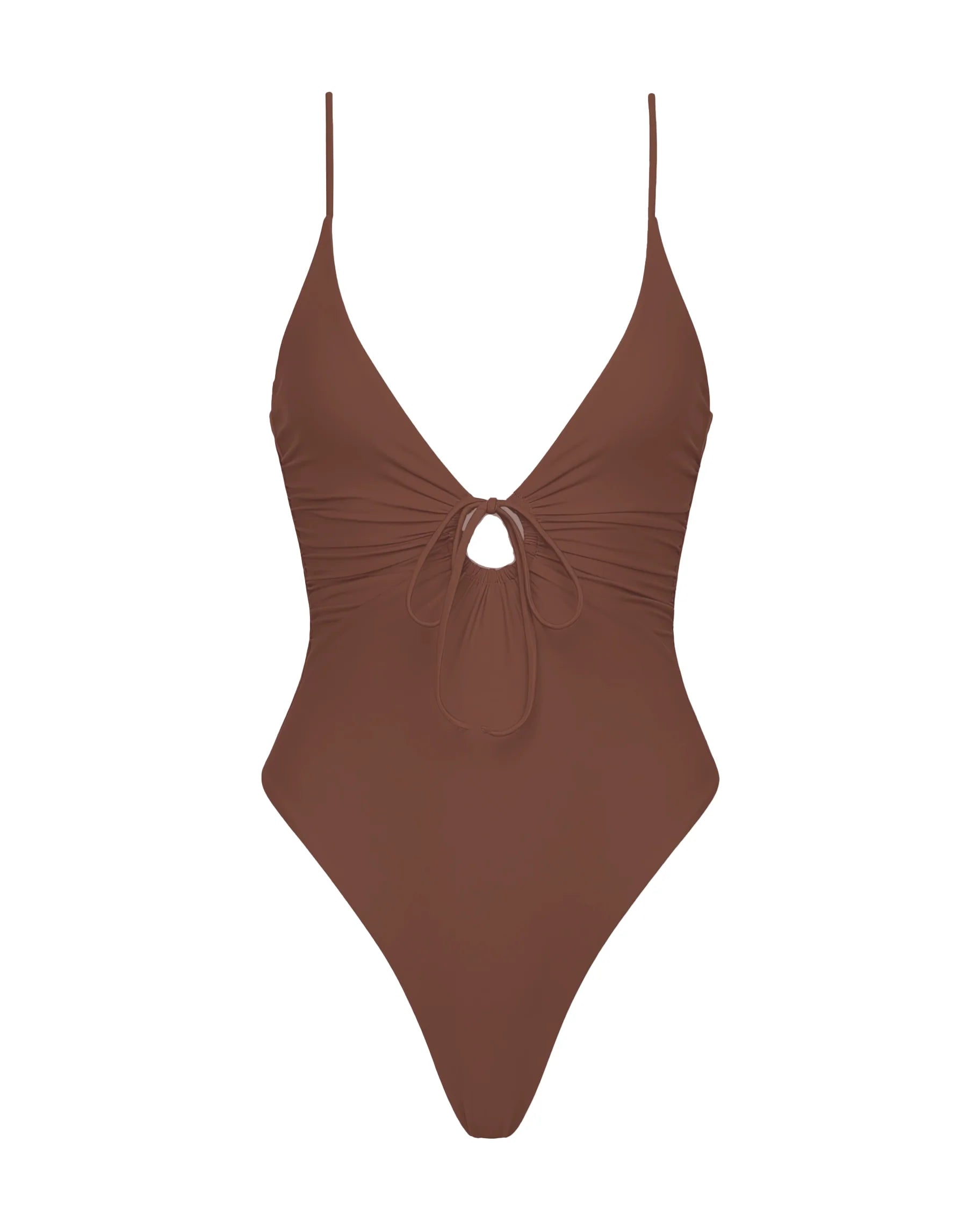 Piper One Piece Classic Cafe in brown — view 7 | Belle Mar Swim