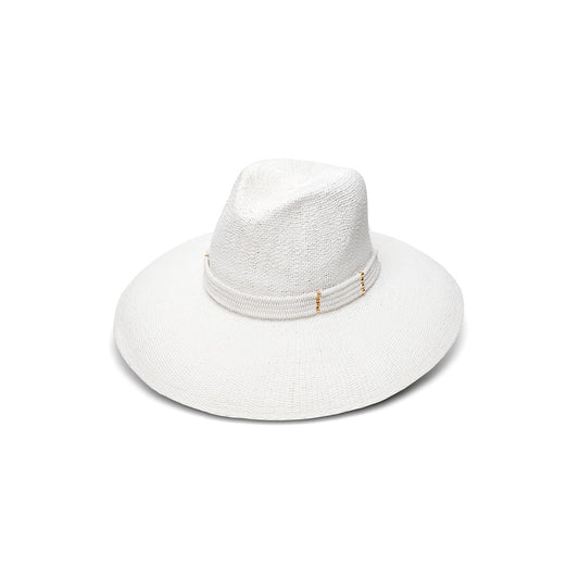 Saylor woven Toyo fedora in white — Nikki Beach