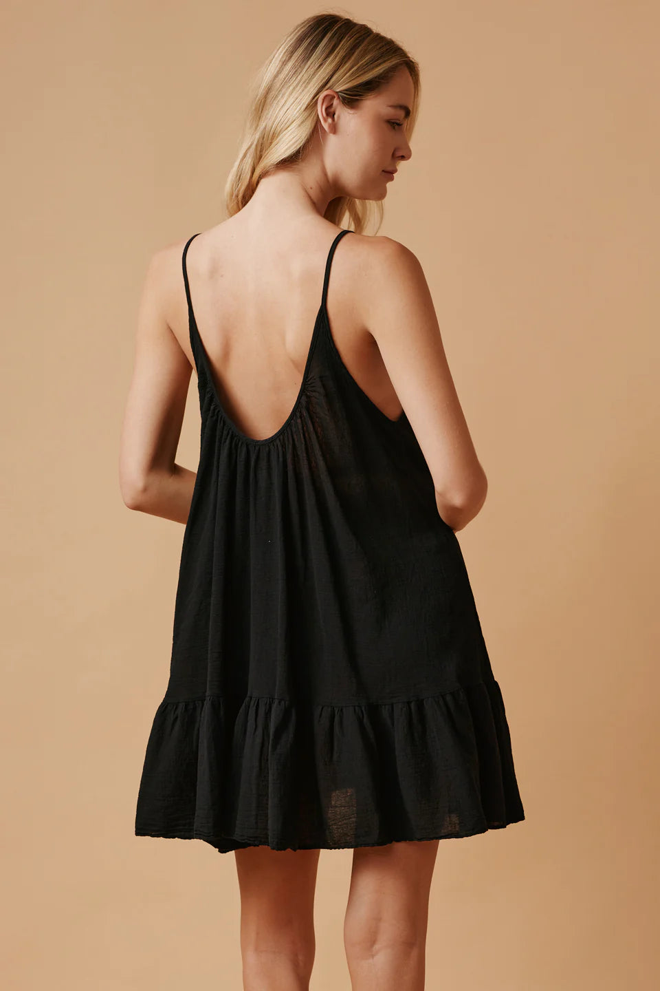 St Tropez Ruffle Mini Black