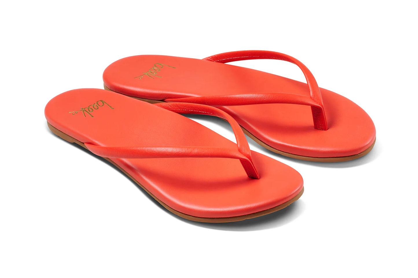 Sunbeam Leather Flip Flop Sandal Tomato