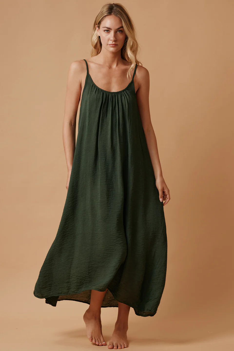 Tulum Low Back Maxi in Naked Moss