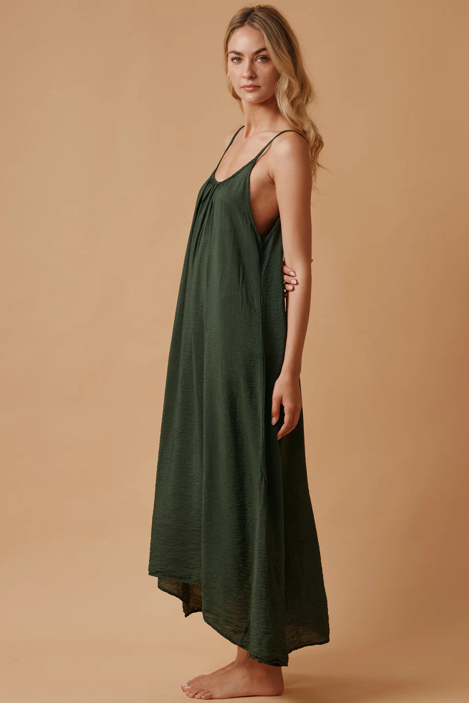 Tulum Low Back Maxi in Naked Moss