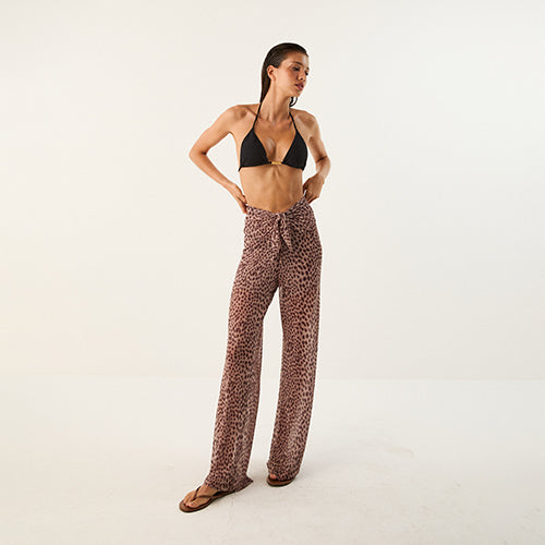 Pareo Pants Leopard Mesh