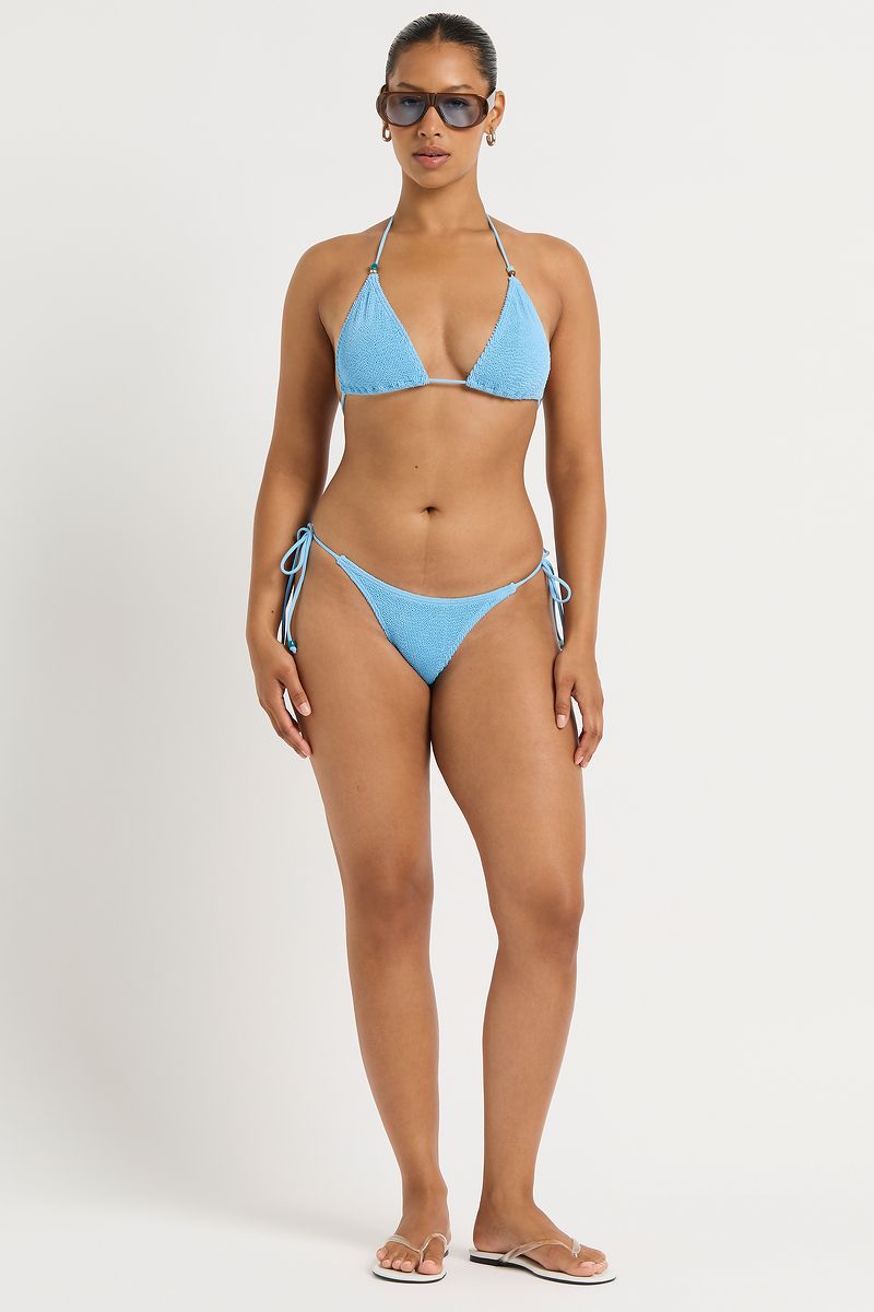 Beaded Ingrid Triangle Top Cloud Blue